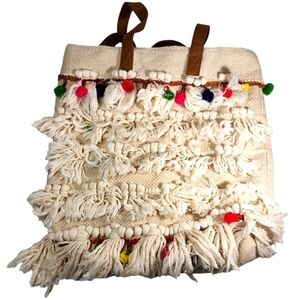Sonoma Cotton Pom Pom Summer Tote